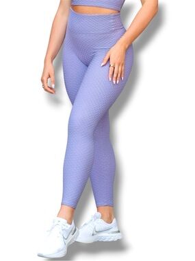 Booty by Brabants Textured Lavender High-Waist Leggings